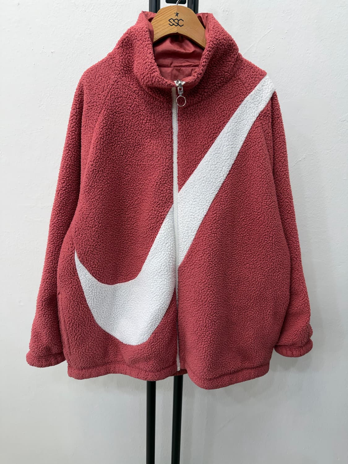 정품) 나이키 여성 쉐르파 리버시블 플리스 자켓 M 상품이미지1