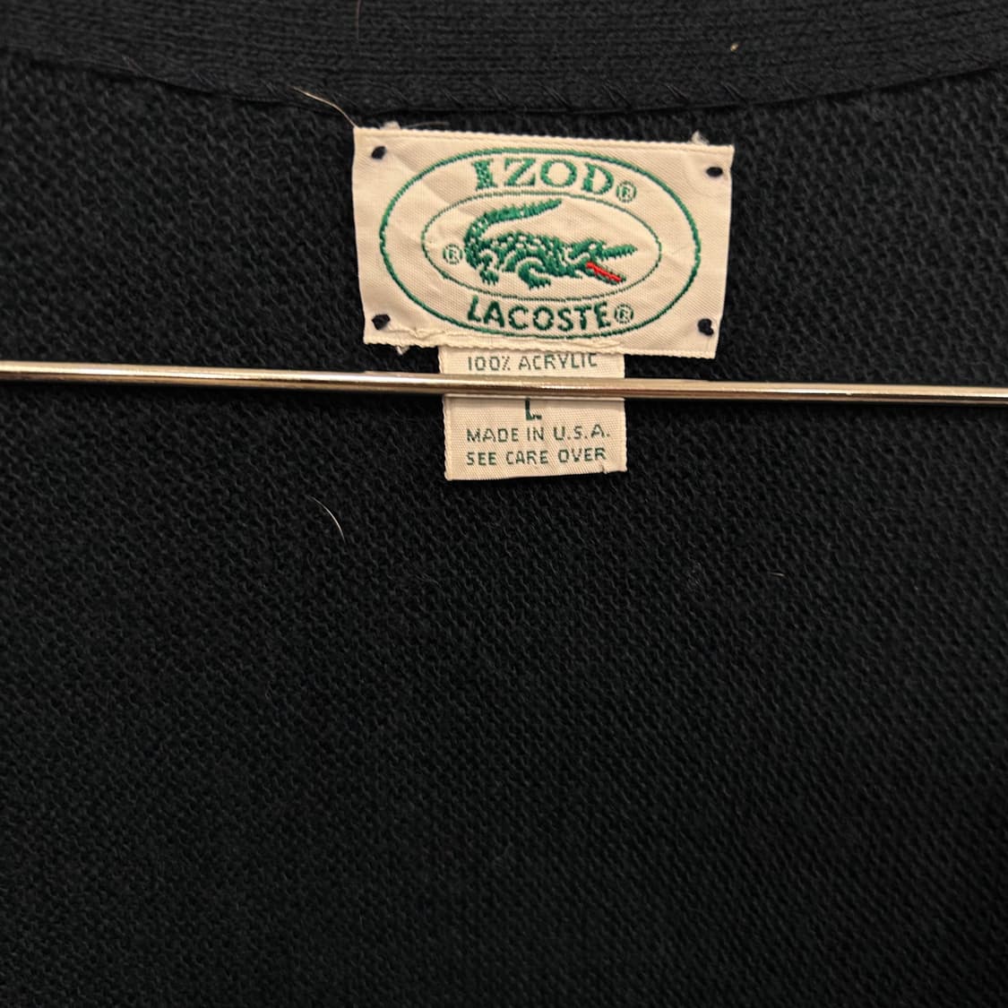 라코스테 IZOD 스몰로고 브이넥 오버핏 가디건 상품이미지3