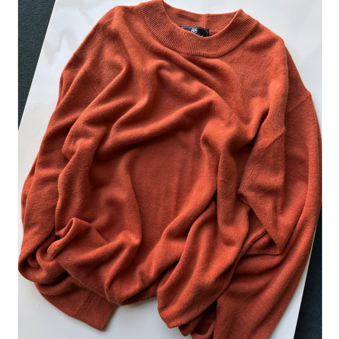 Wide rib neck carrot knit 상품이미지1