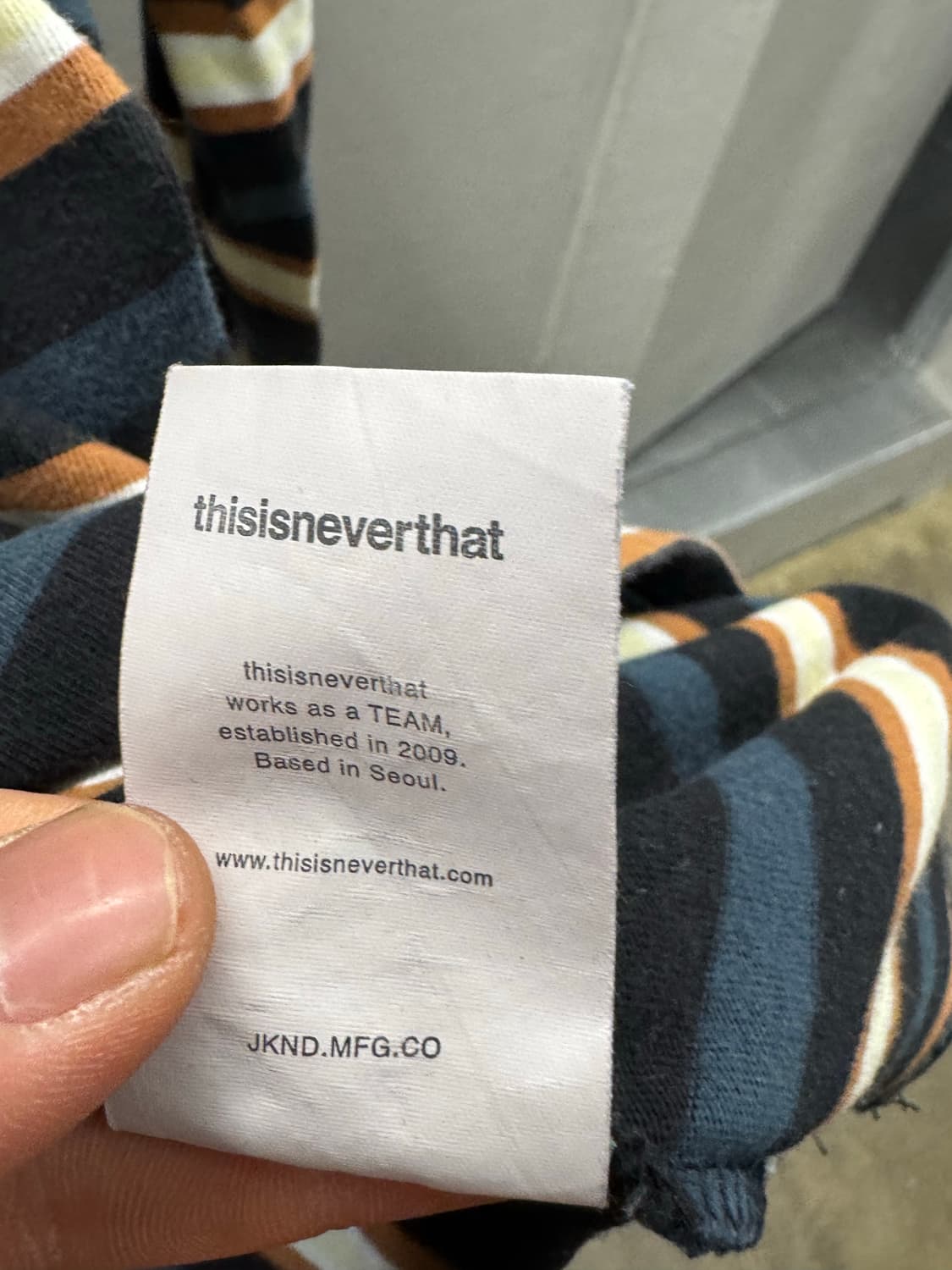 디스이즈네버댓 스트라이프 긴팔 티셔츠 M 상품이미지6