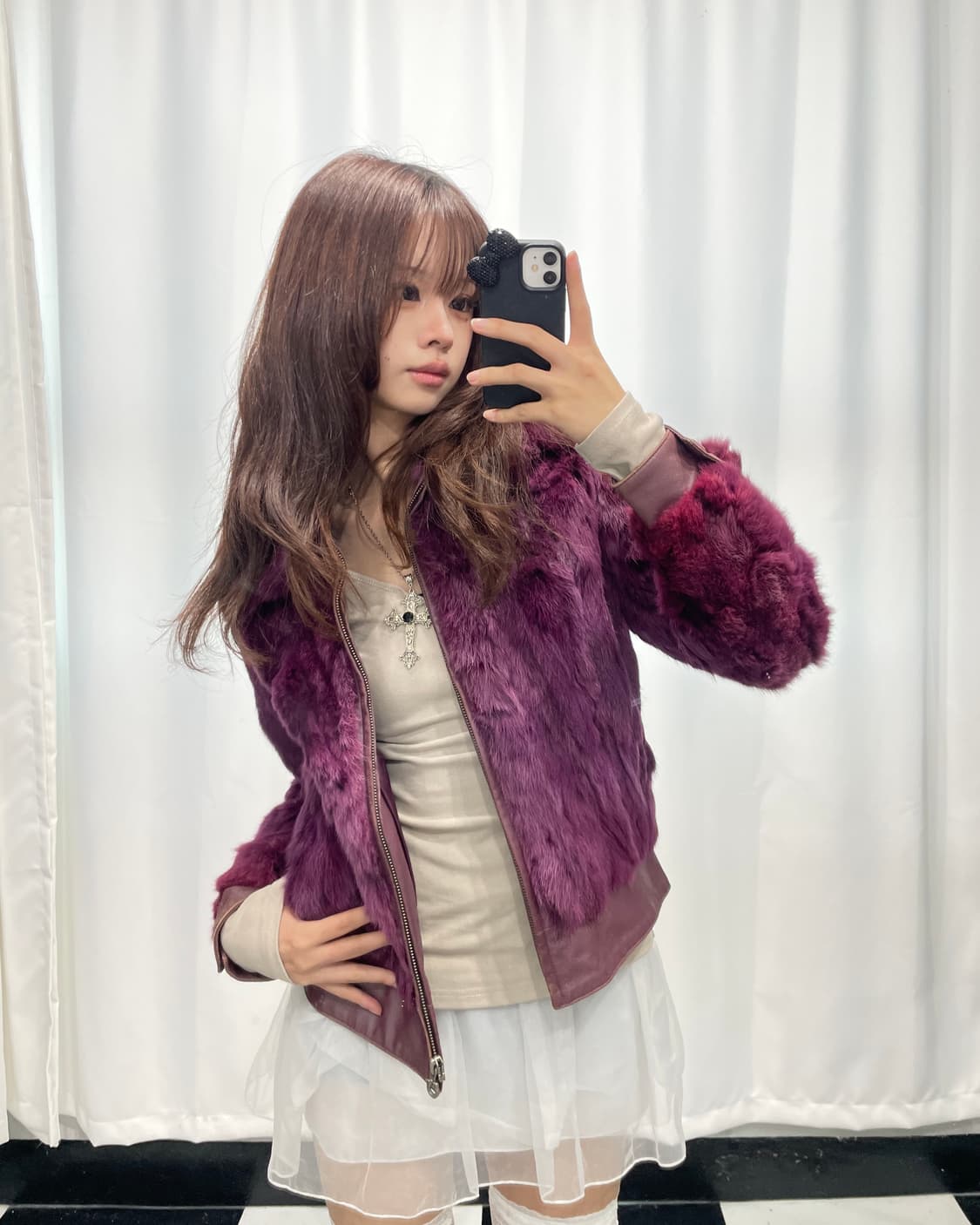 🎸바이올렛 퍼 자켓🎸 상품이미지2