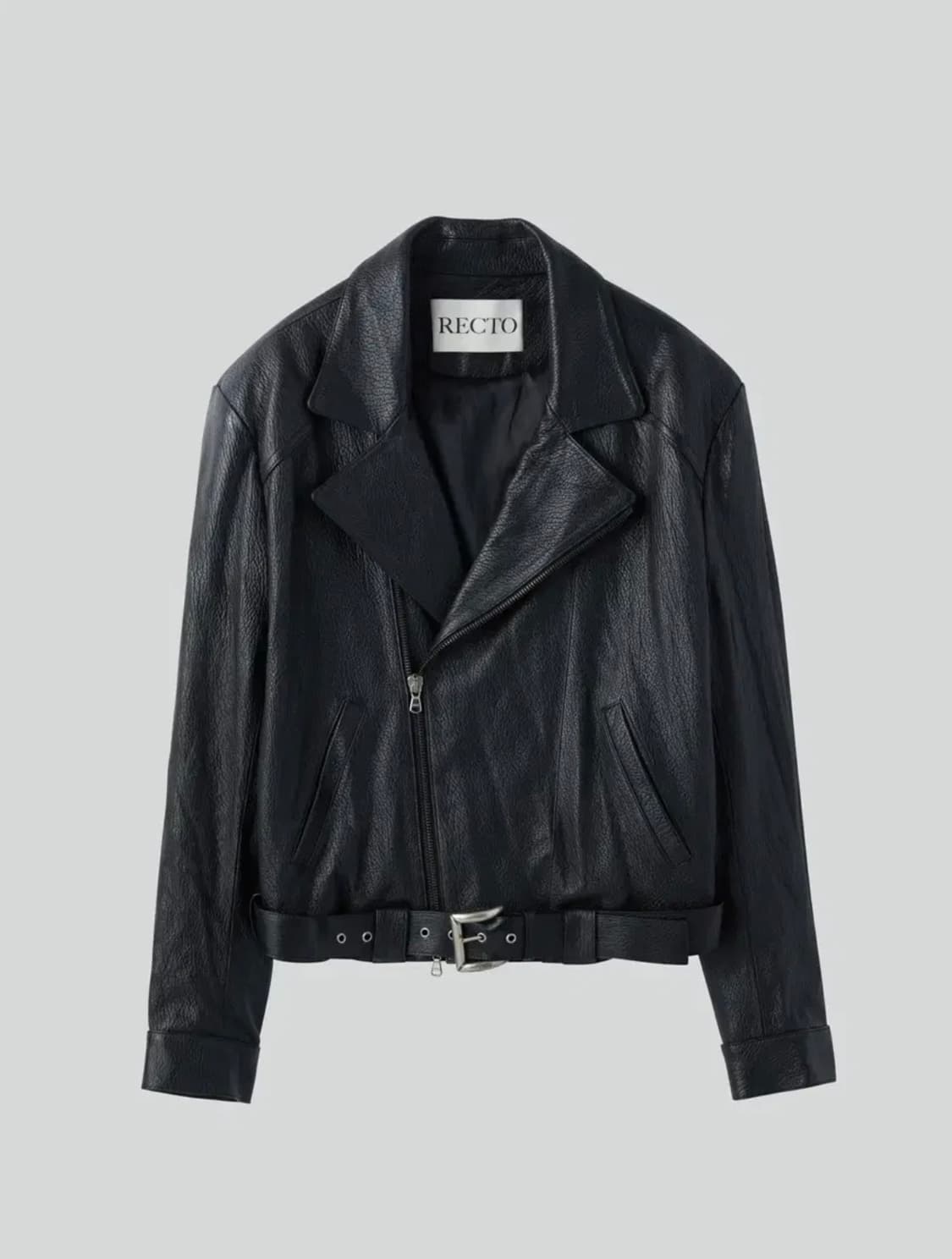 [새상품/S] 렉토 26SS 빈티지 이펙트 레더 바이커 라이더 점퍼 자켓 상품이미지1