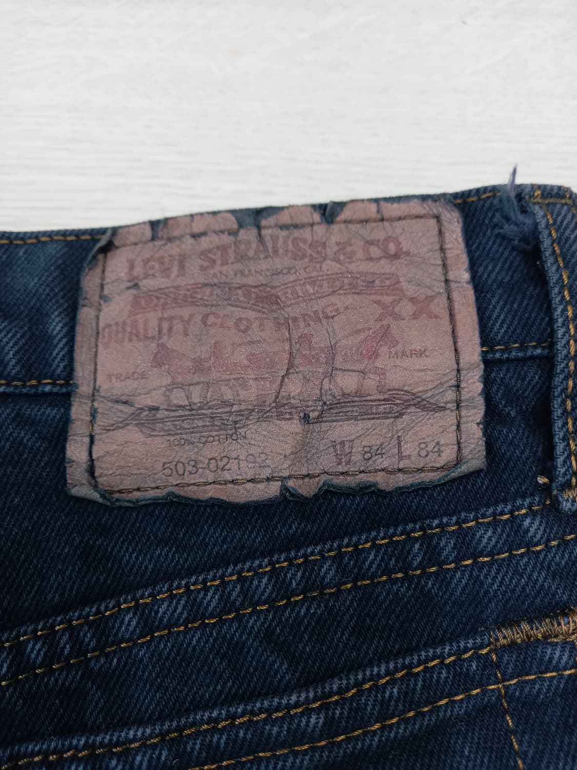 32 80's 리바이스503-02192 Kor 일자진 블랙 32-371 상품이미지5