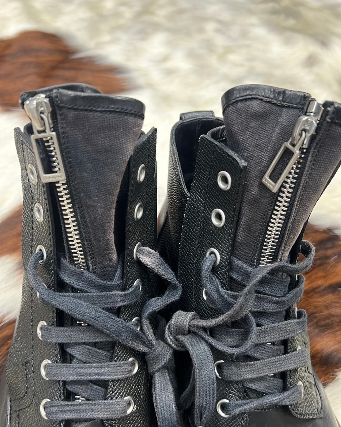 디올 옴므 크리스반아쉐 12SS 밀리터리 컴뱃 지퍼 부츠 상품이미지3