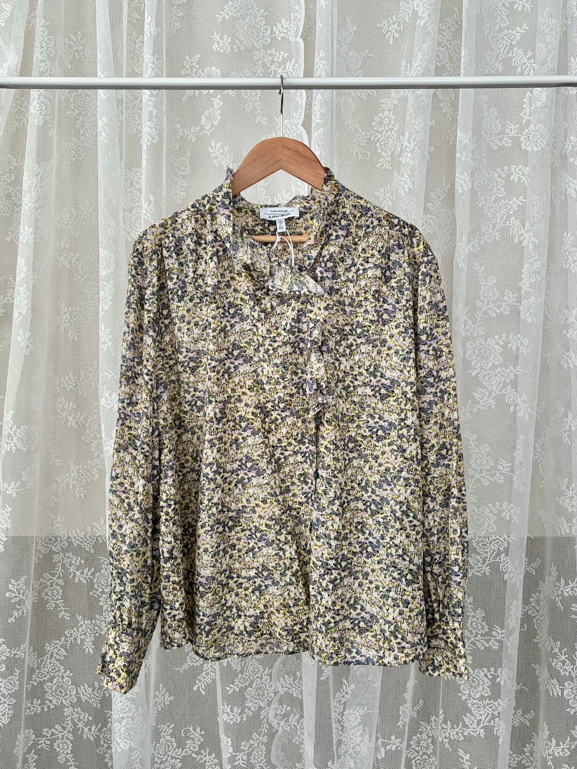 S) 앤아더스토리즈 꽃무늬 실크 코튼 블라우스 상품이미지2