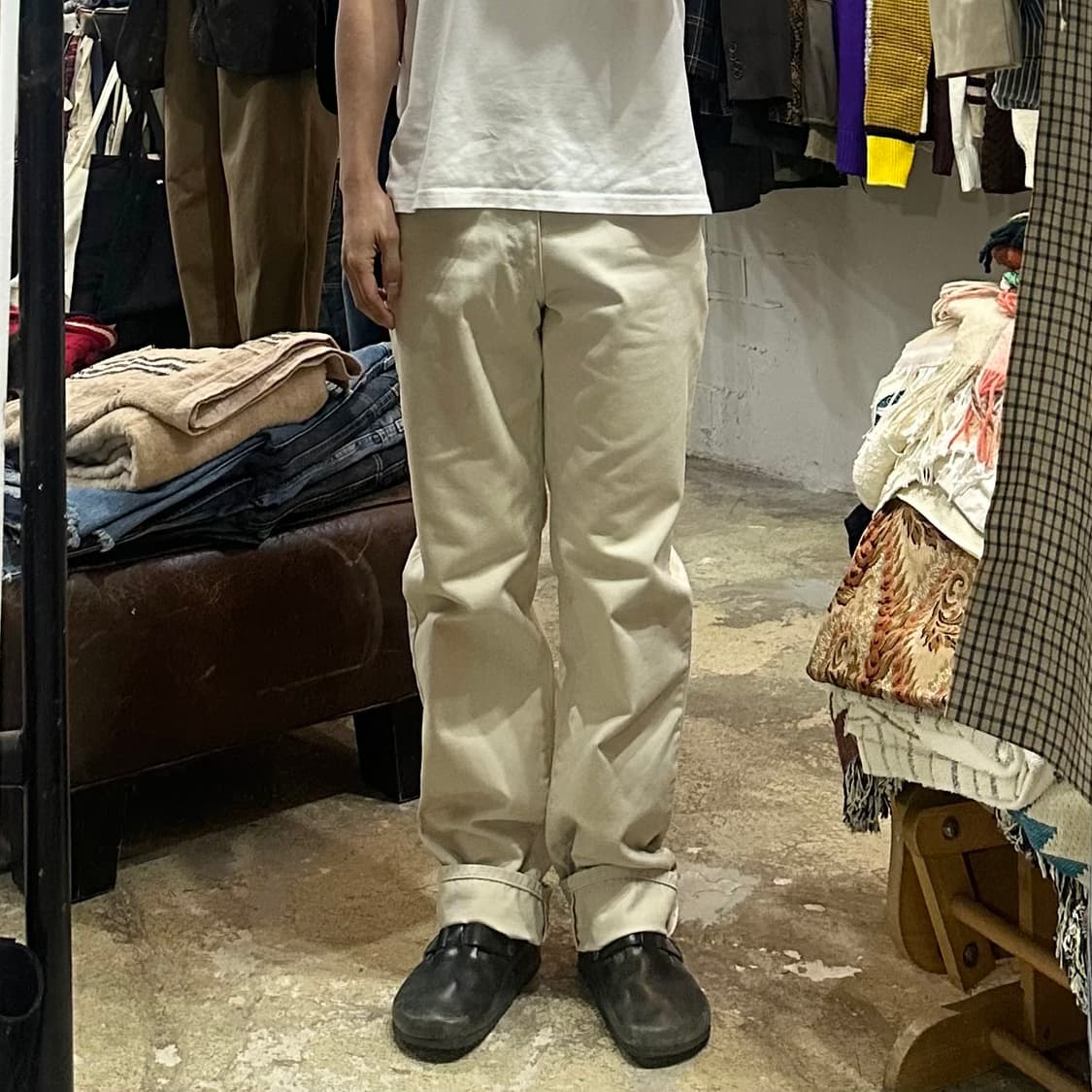 (착용컷) Lee 아이보리 진 (남성용 30) 상품이미지4