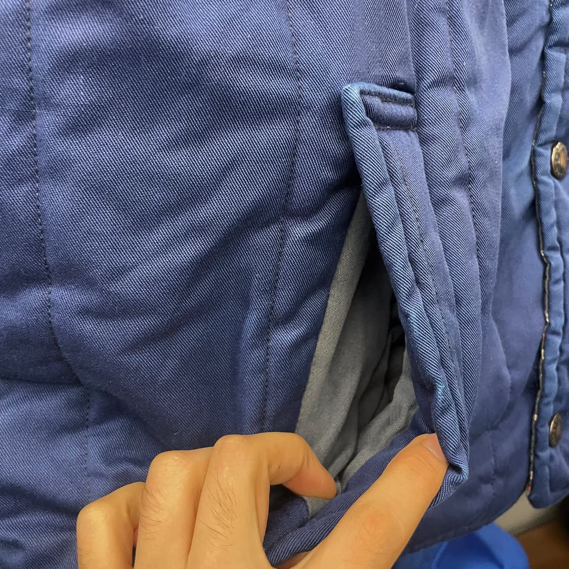 90s 바버 퀼팅 체크 라이닝 버튼 조끼 베스트 상품이미지6