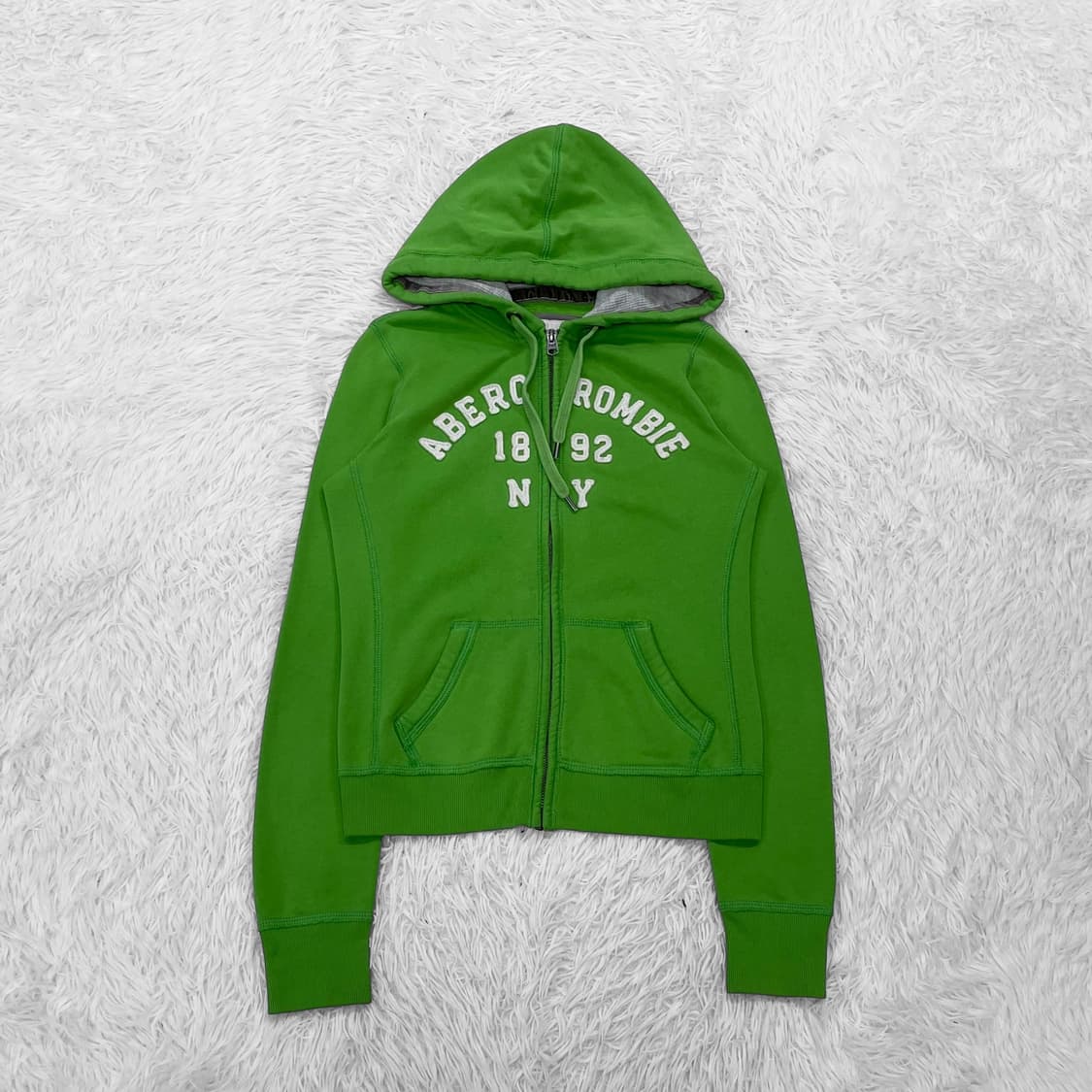 아베크롬비 아치 로고 후드집업 그린 상품이미지2