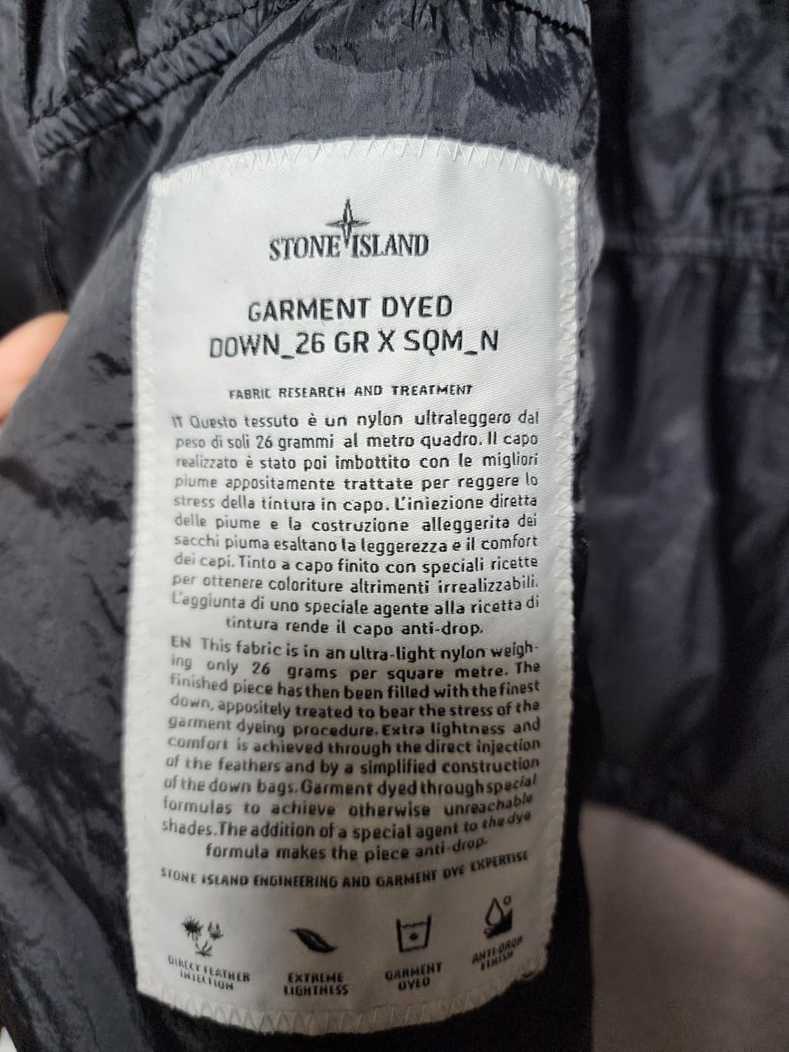 스톤아일랜드 올드 일본판 가먼트다이드 패딩 상품이미지10