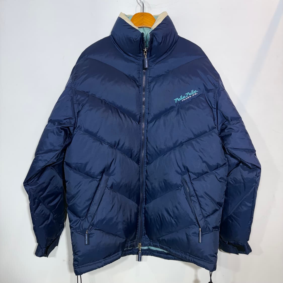 펠레펠레 네이비 오버넥 빅사이즈 패딩점퍼 상품이미지6