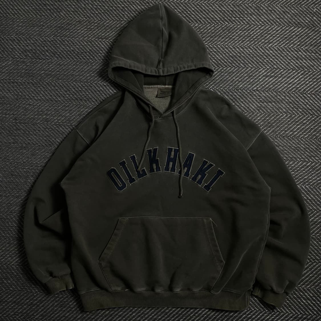 퍼스텝 피그먼트 오일 카키 후드 티셔츠 y 4197 상품이미지2