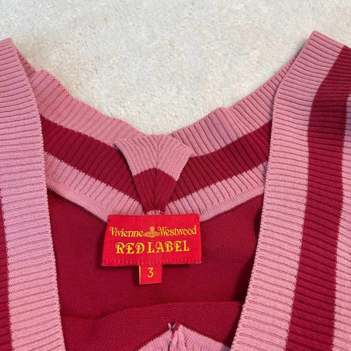 비비안웨스트우드 브이넥 오프숄더 숏 슬리브 니트 상품이미지6