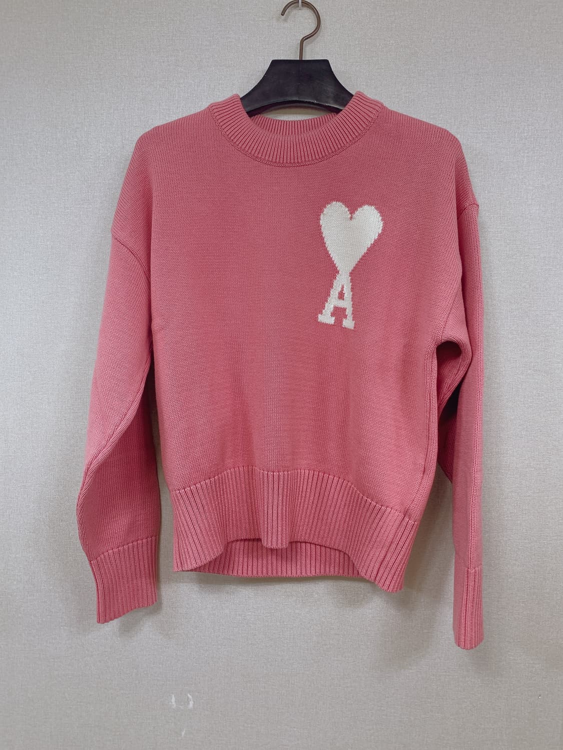 (새상품)AMI 아미 남성 인타르시아 빅하트 로고 니트 상품이미지1