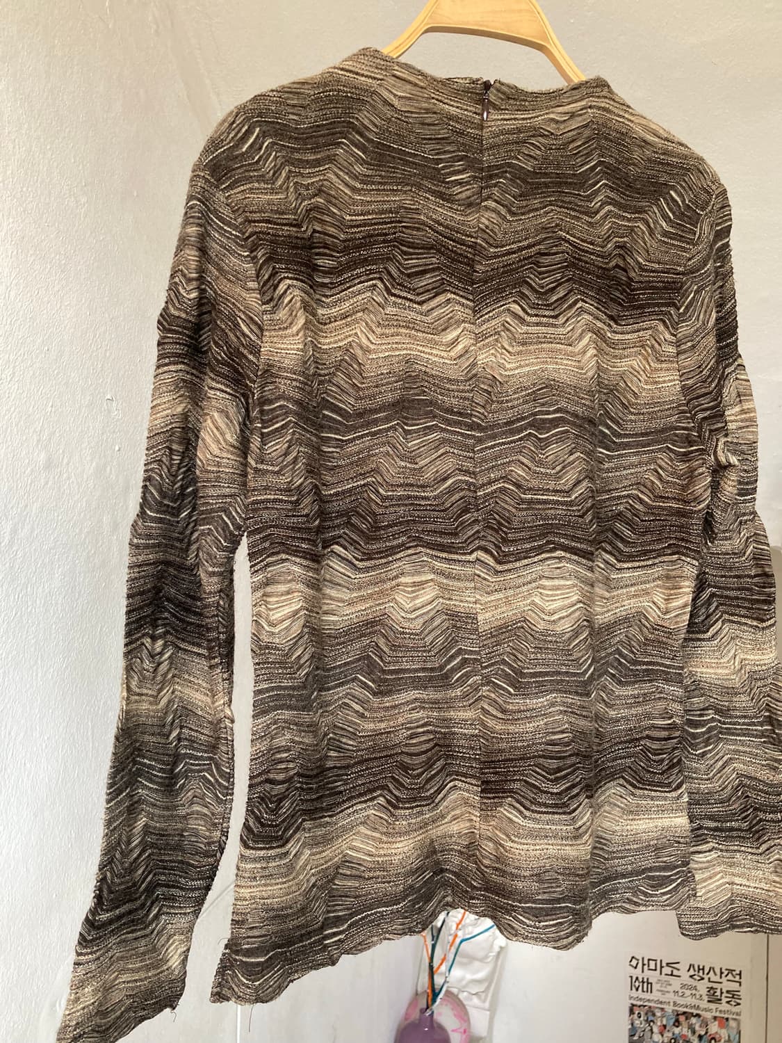 Y2K 웨스턴 케이블 니트 블라우스 상품이미지6