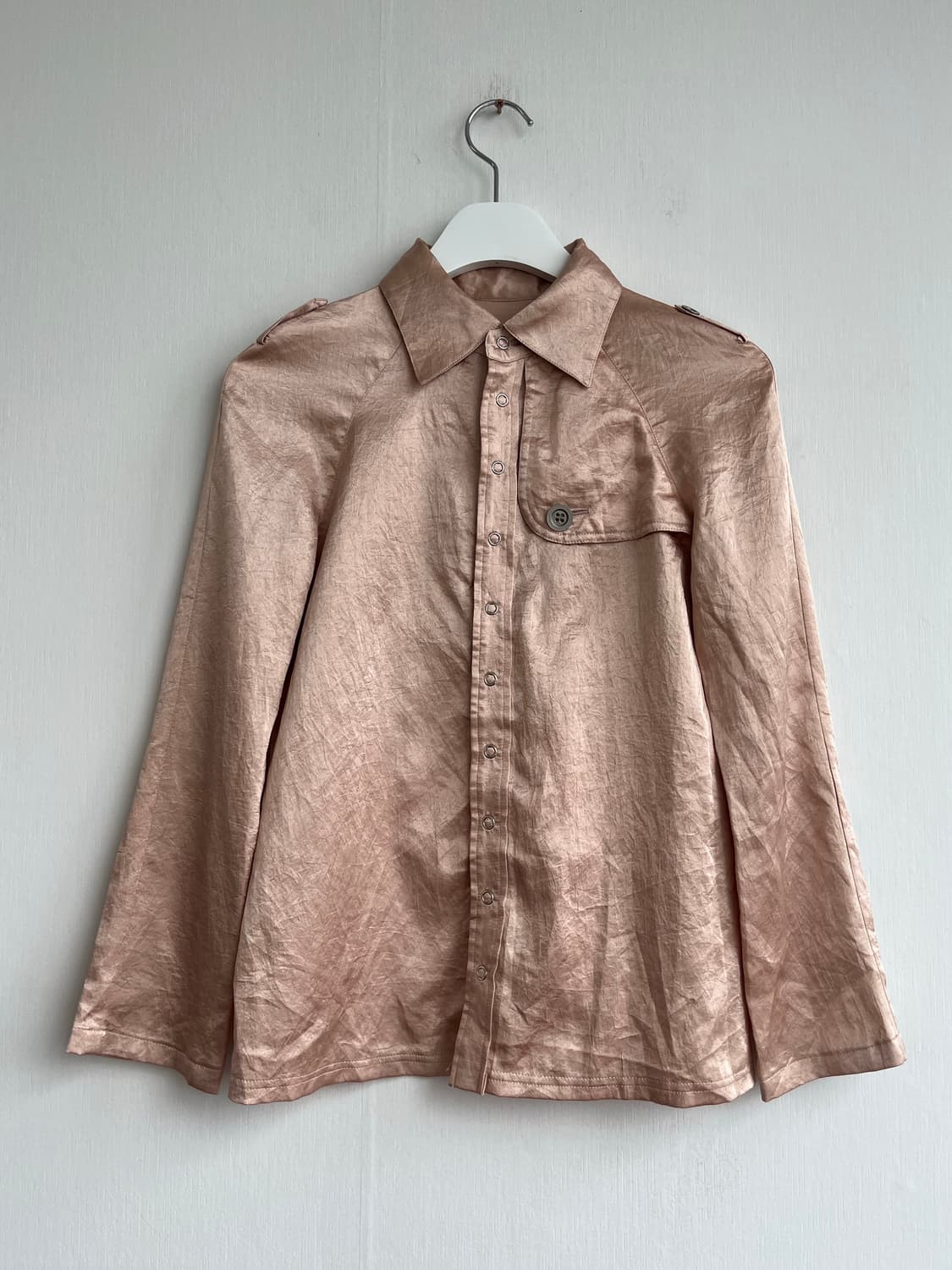 deep sweet easy 19 로즈 새틴 셔츠 상품이미지3