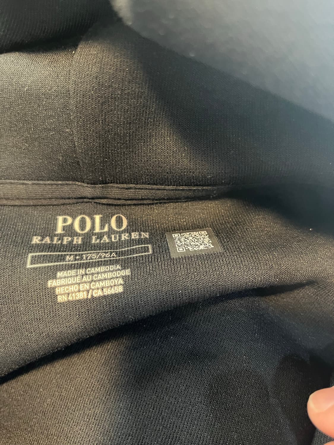 폴로 랄프로렌 후드집업 블랙 판매합니다 상품이미지2