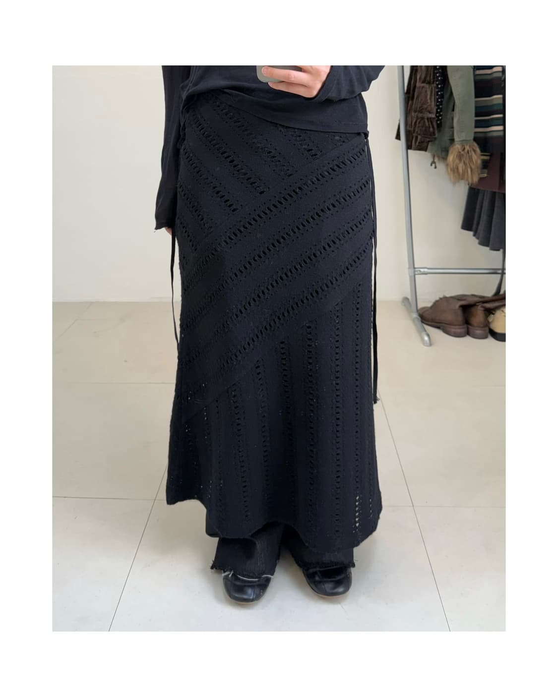 빈티지 레이어드 롱 스커트 상품이미지3