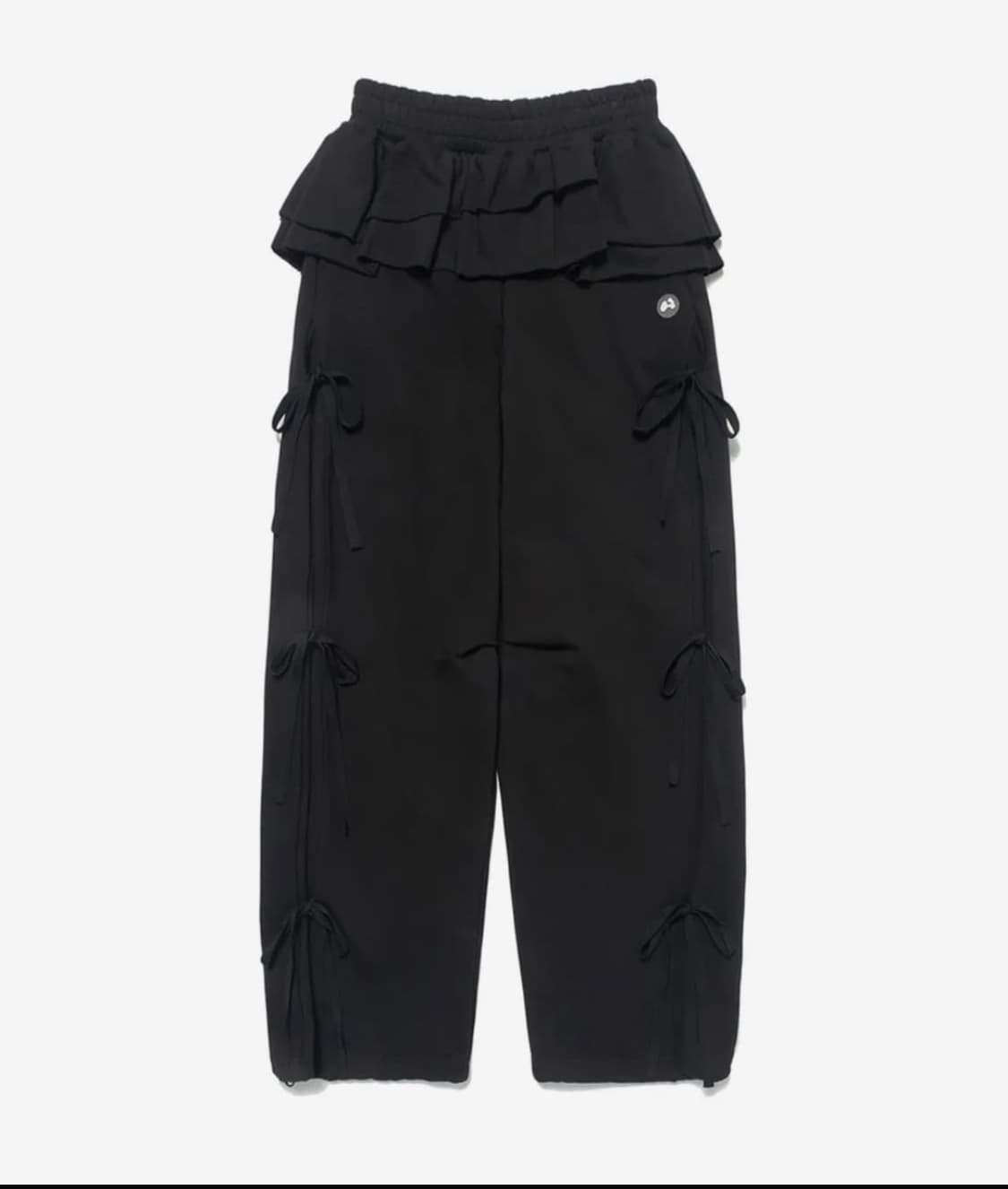 허그유어스킨 프릴 스커트 조거 팬츠 (블랙) 상품이미지1