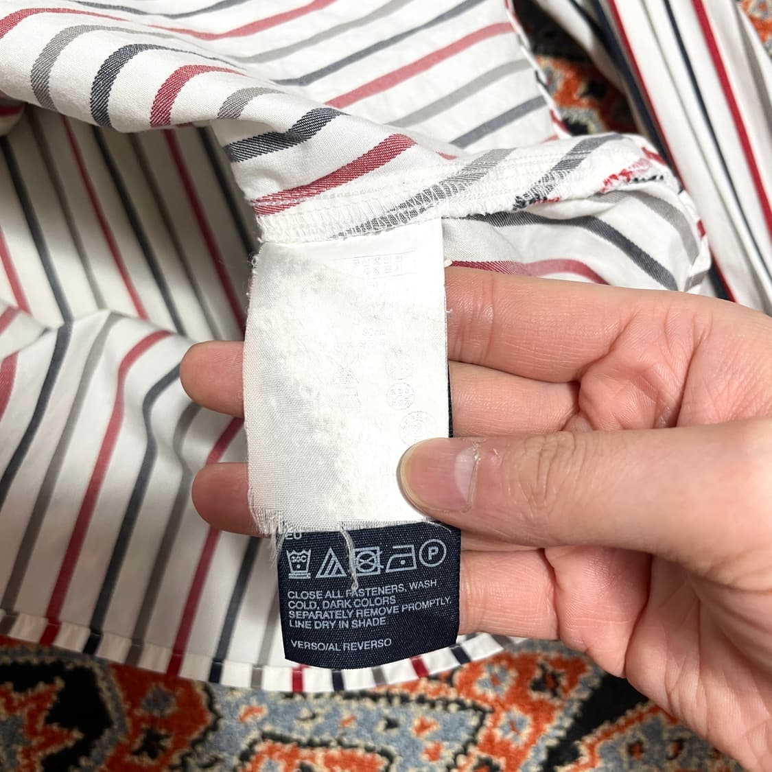 타미힐피거 3색 스트라이프 슬림핏 셔츠 여성4 상품이미지5