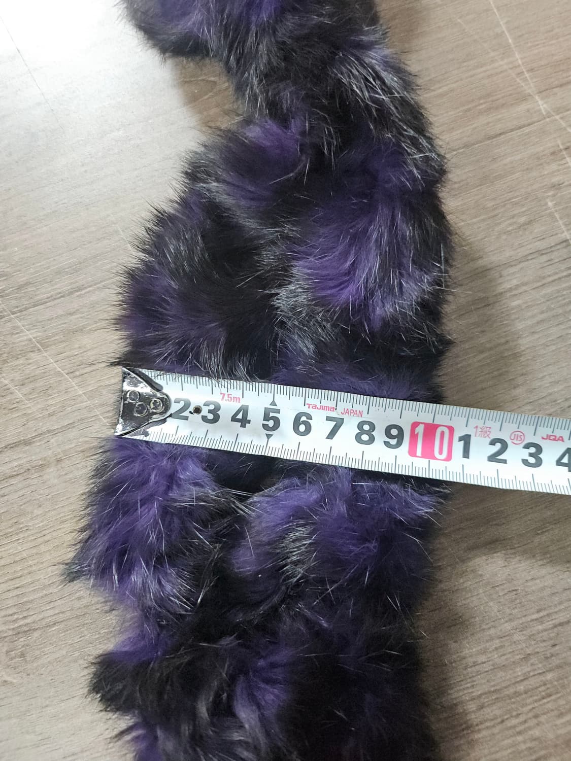 퍼플 블랙 토끼털 목도리 상품이미지7