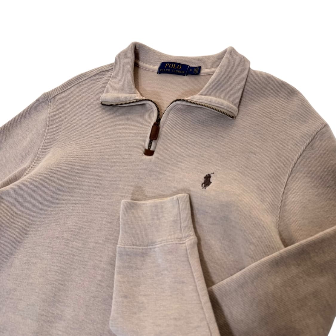 신형 폴로 랄프로렌 베이지 반집업 니트 상품이미지2