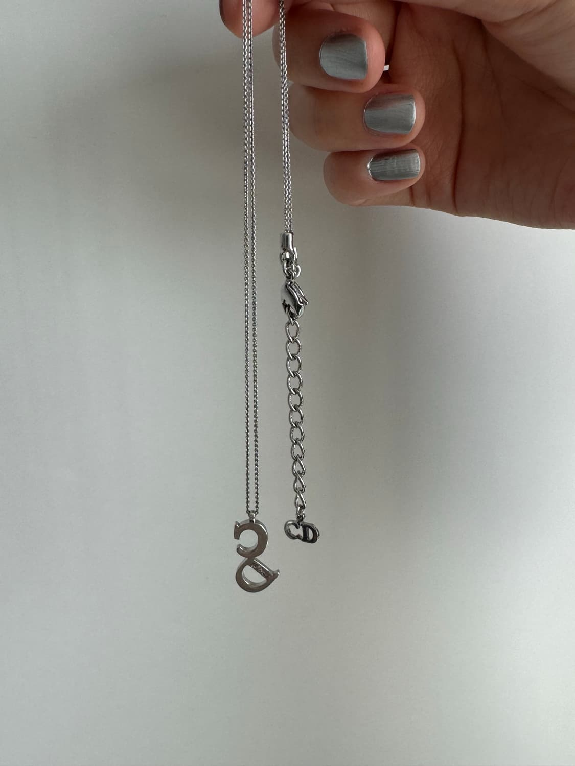 디올 Dior 빈티지 CD 로고 실버 목걸이 상품이미지6