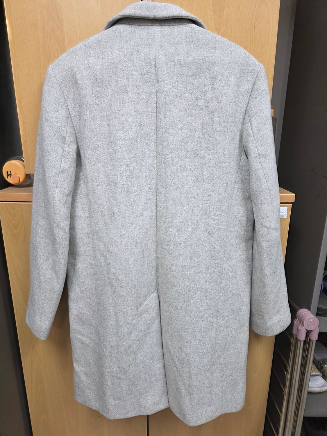 자라 맨 언밸런스 다이애거널 그레이 코트 M 상품이미지7