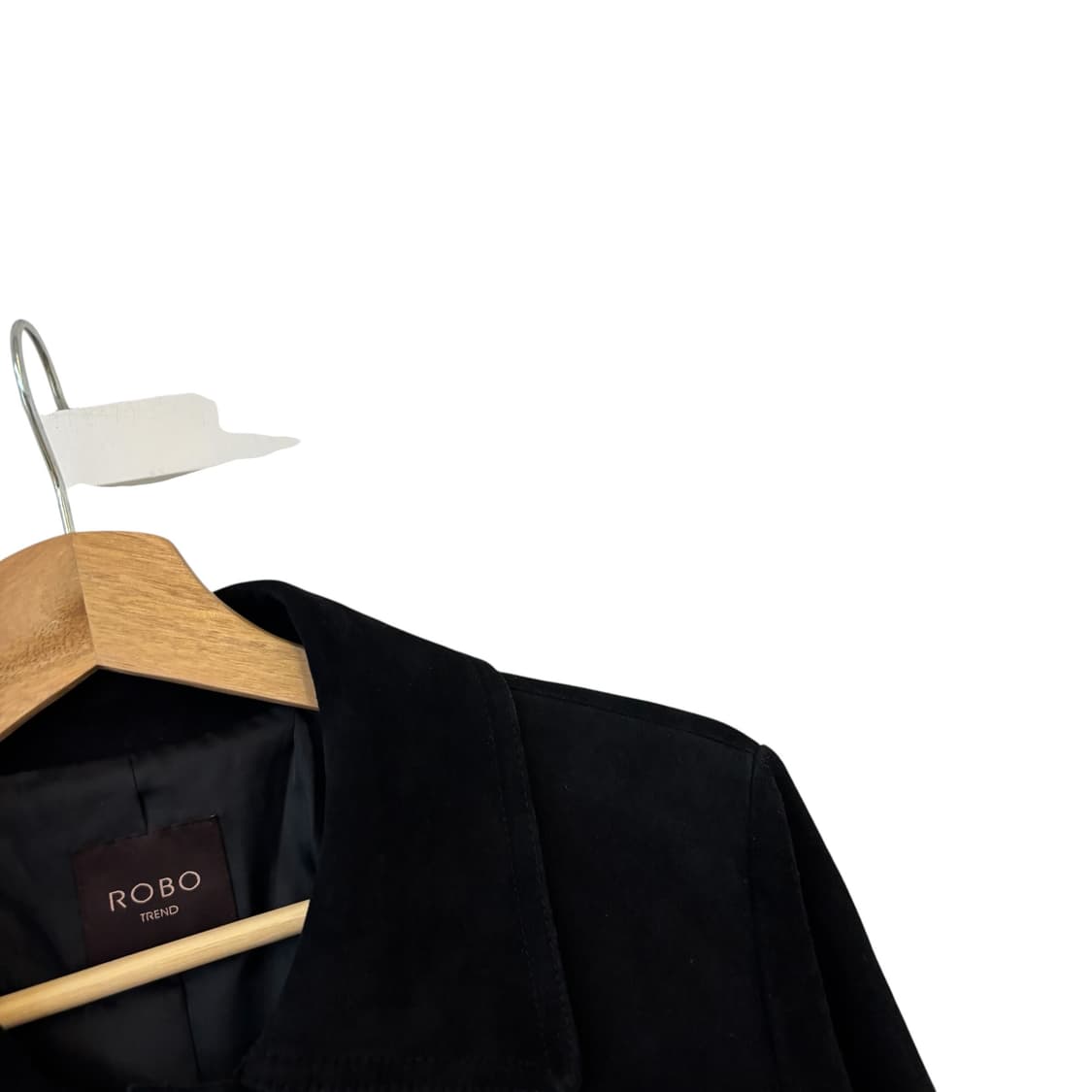 로보 염소가죽 벨티드 코트 블랙 77 상품이미지3