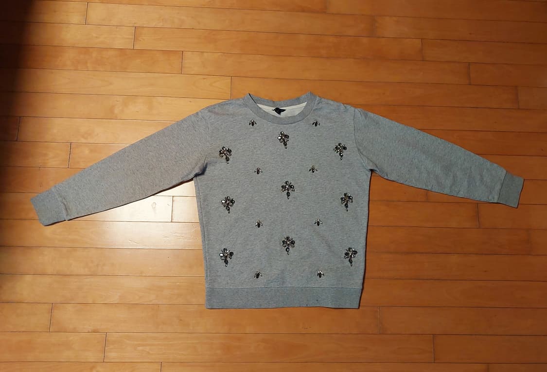 제이크루 비즈 스웻셔츠 그레이 S 상품이미지1