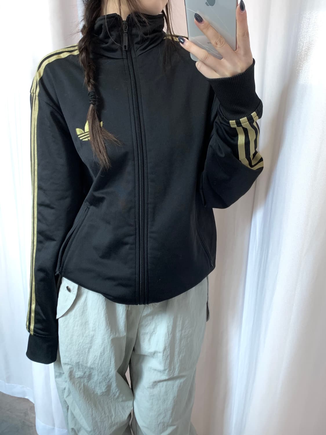 Adidas 아디다스 블랙-골드 파이어버드 트랙탑 상품이미지5