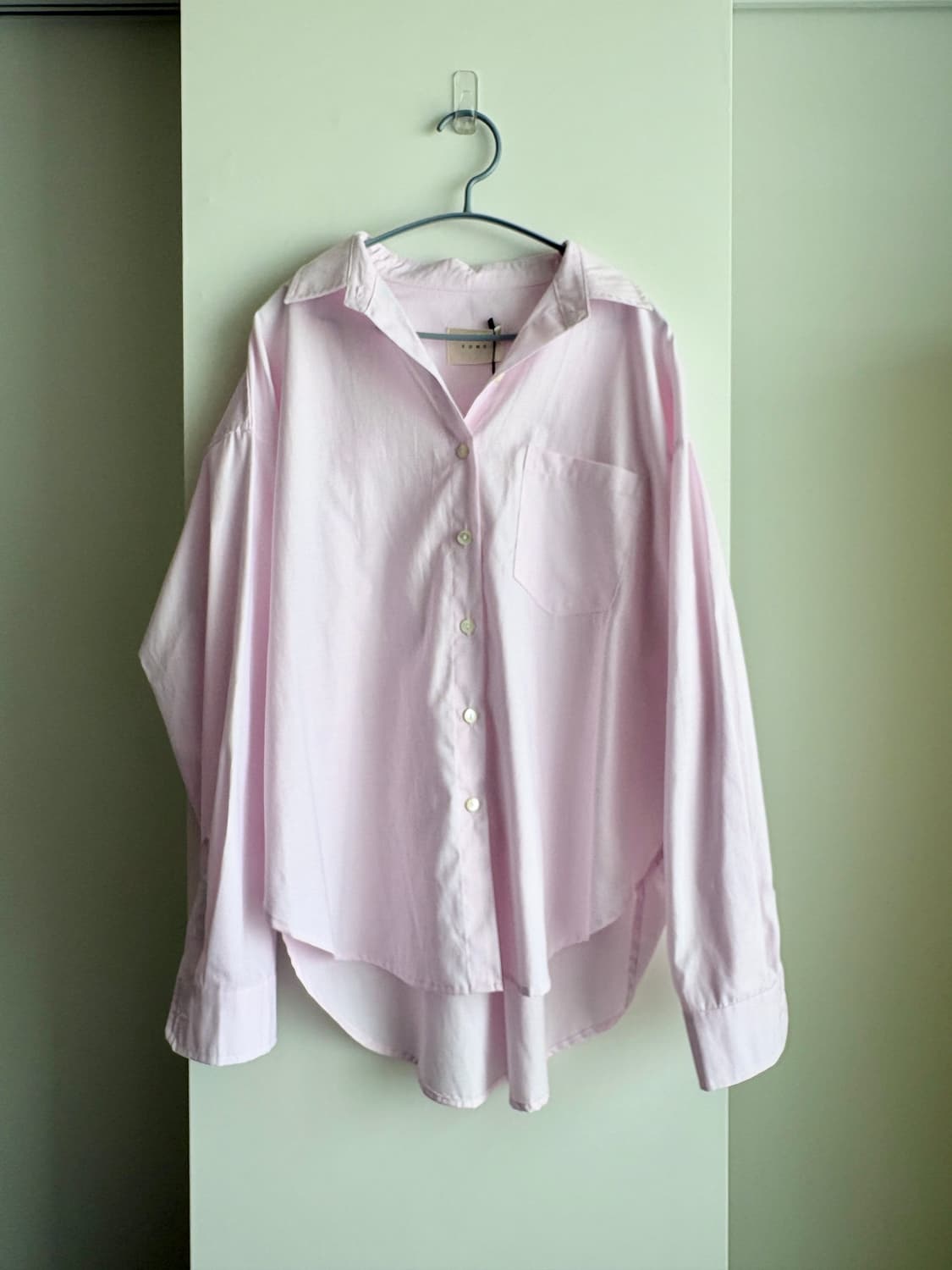 [으네 드레스] 루즈핏포켓셔츠 솜사탕 핑크 F 상품이미지1