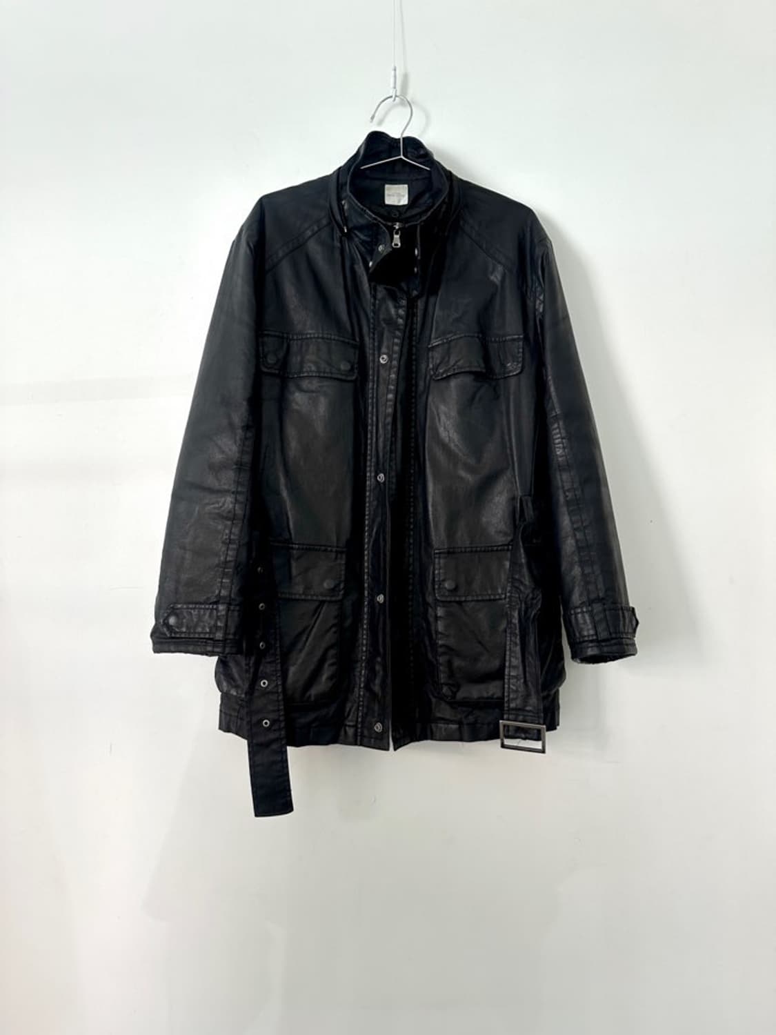 Komodosquare loose buckle leather jacket 상품이미지3