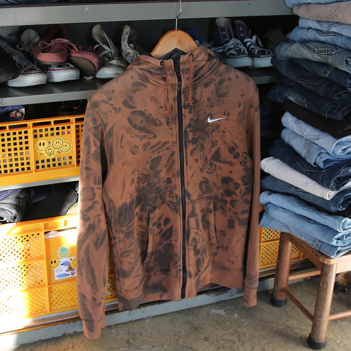 (착용컷) 나이키 타이다이 후드 집업 (남성용 98) 상품이미지1