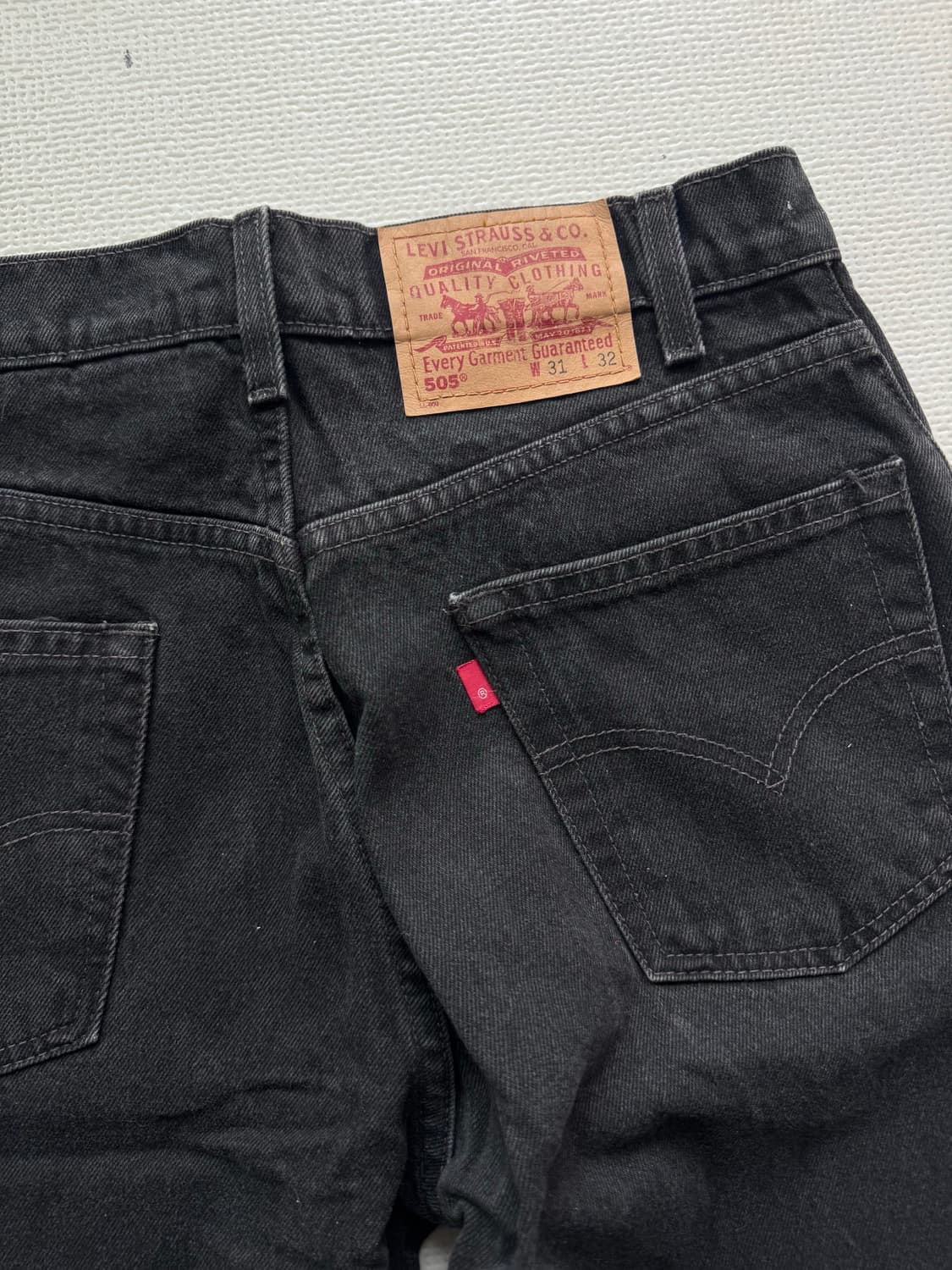 90’s 리바이스 505 흑청 데님 팬츠   상품이미지4