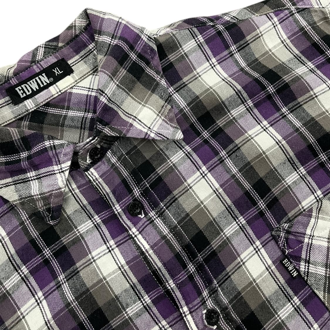 에드윈 퍼플 체크셔츠 상품이미지4