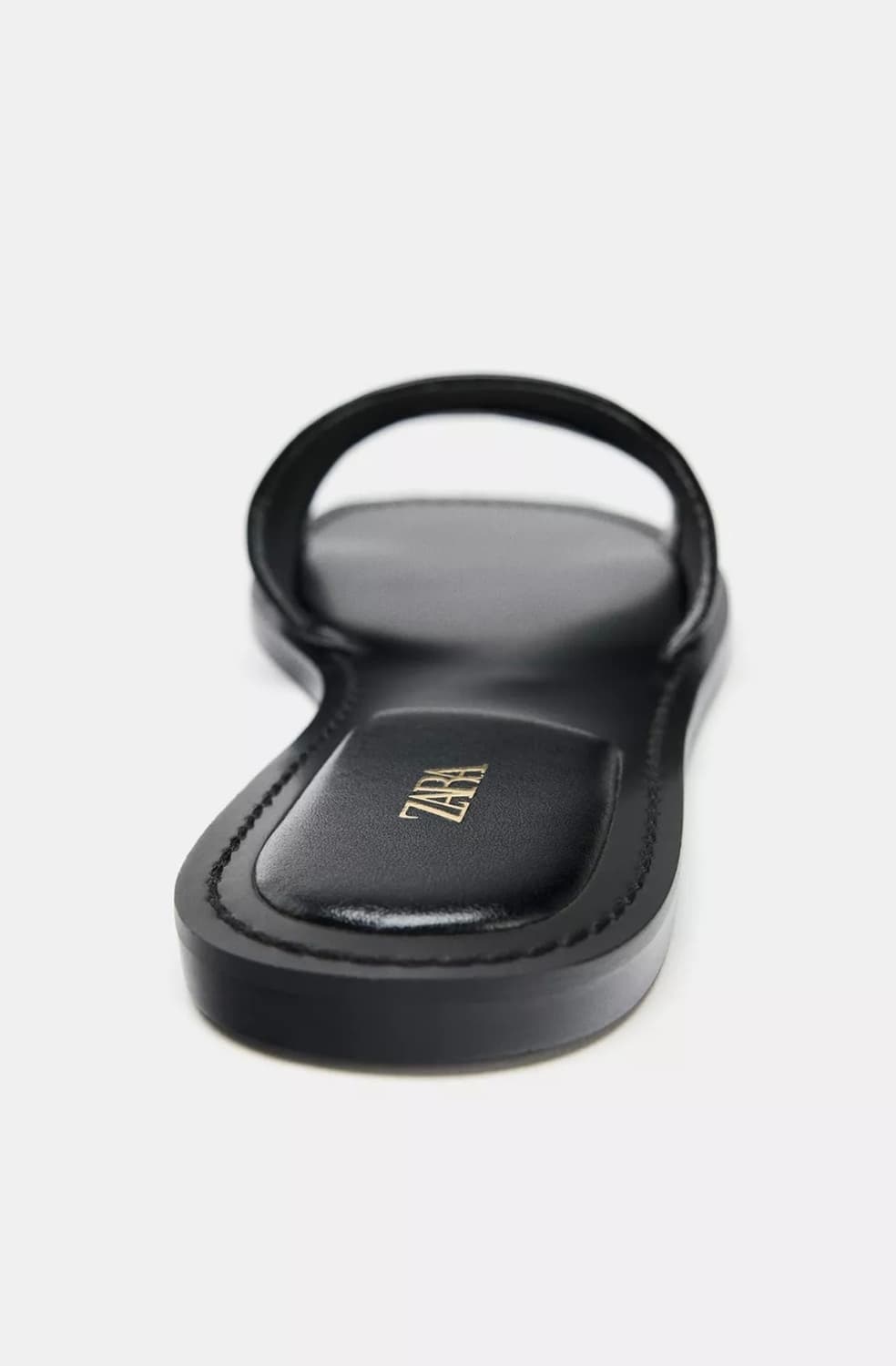 <새상품🖤>ZARA 자라 레더 블랙 샌들 슬리퍼 상품이미지3