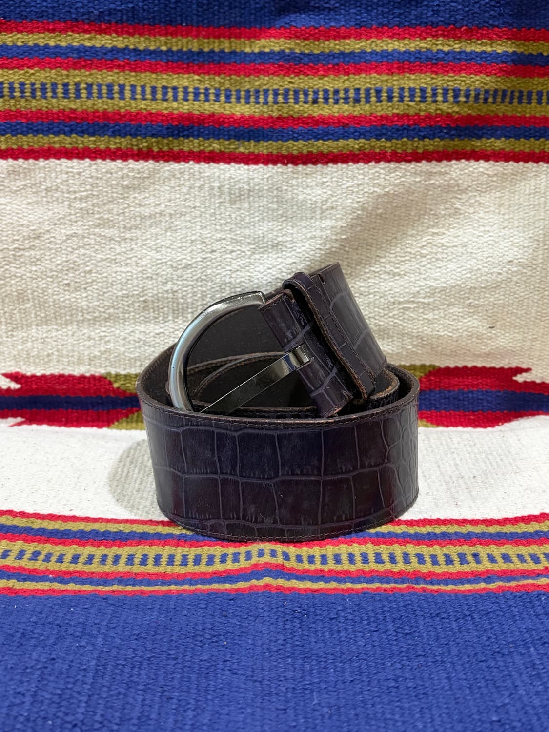 꼼사데모드 파이톤 오발 오링 벨트 / phython oval belt 상품이미지1