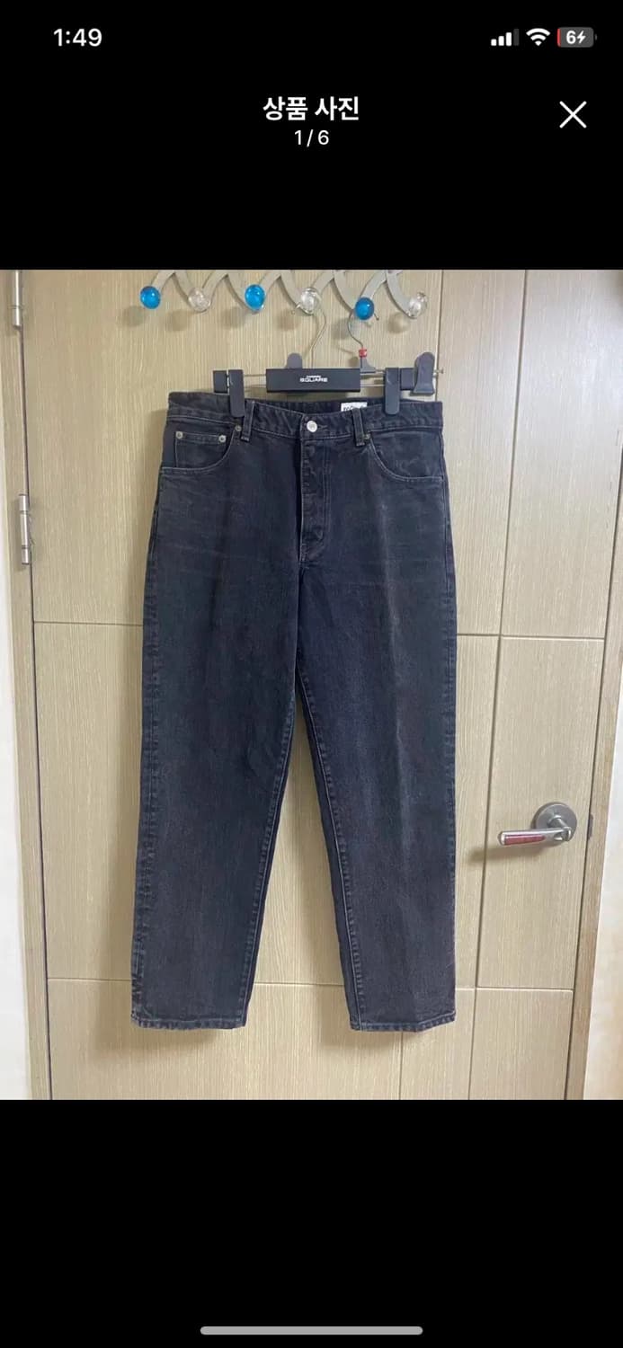 [MOD9] 모드나인 MOD7 크롭 흑청 데님팬츠 32사이즈 상품이미지1