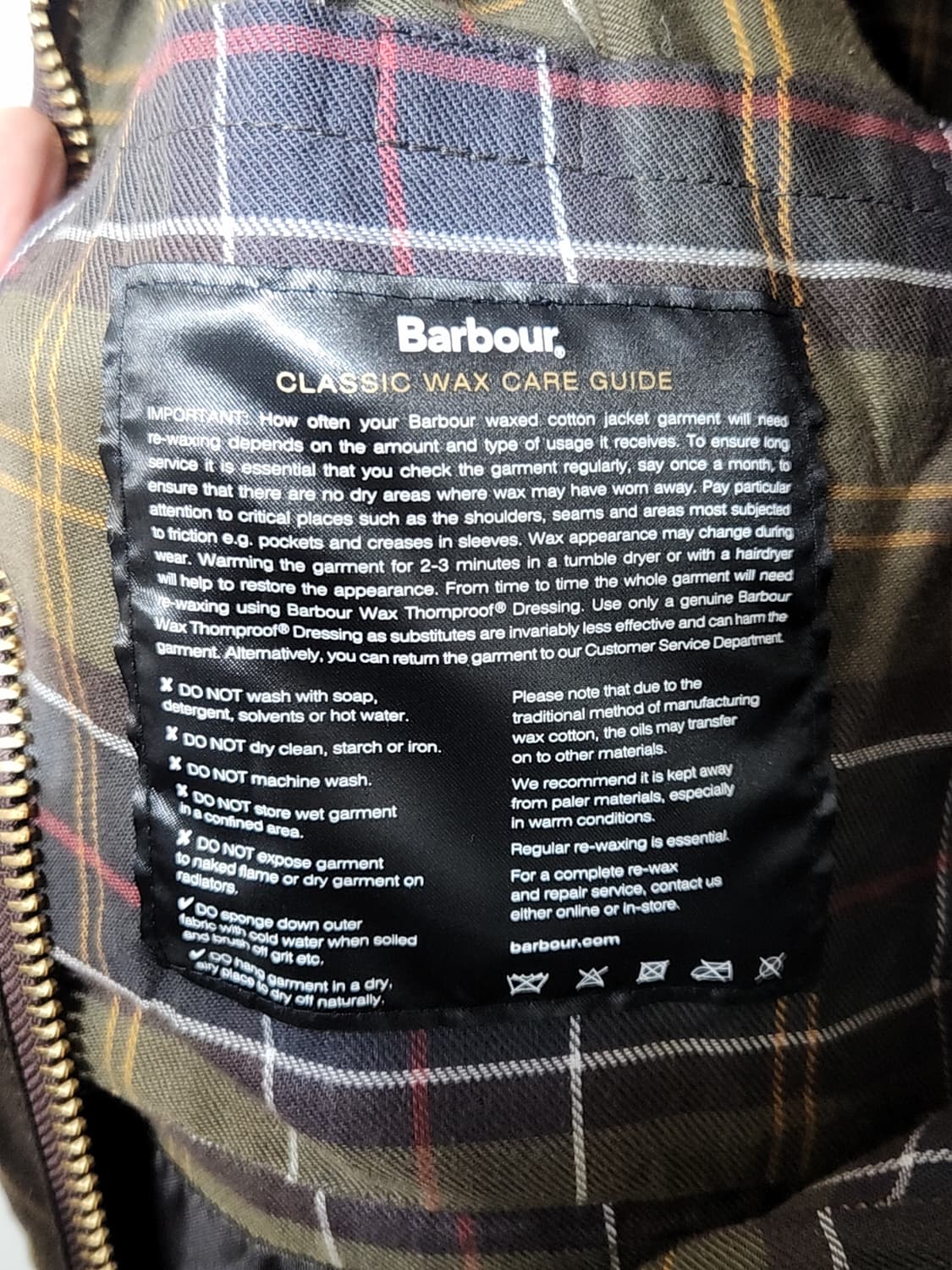 (M) 바버 클래식비데일 왁스자켓 브라운 왁싱점퍼 영국판  상품이미지5