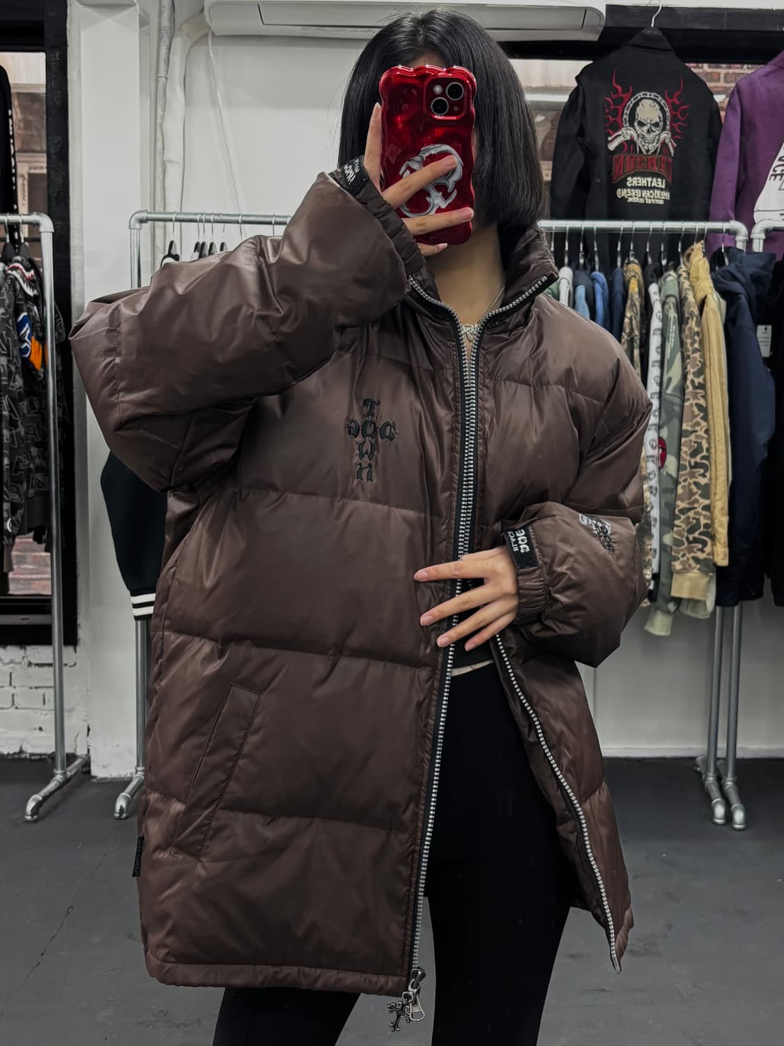 도그타운 브라운 투웨이 패딩 상품이미지3