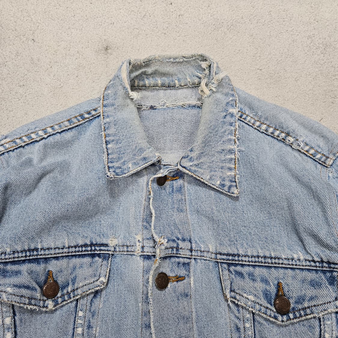 90s 보로 데님 자켓 상품이미지4