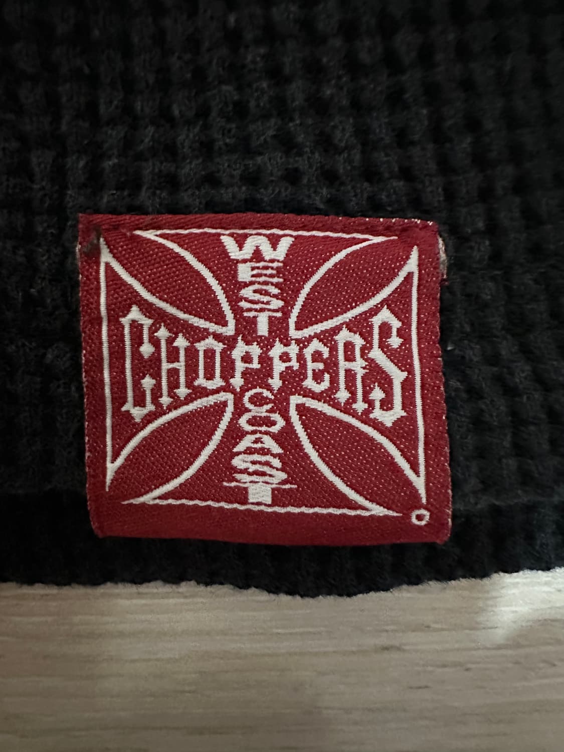 90s 웨스트코스트차퍼스 써멀 와플 니트 핑크레드 XL 상품이미지8