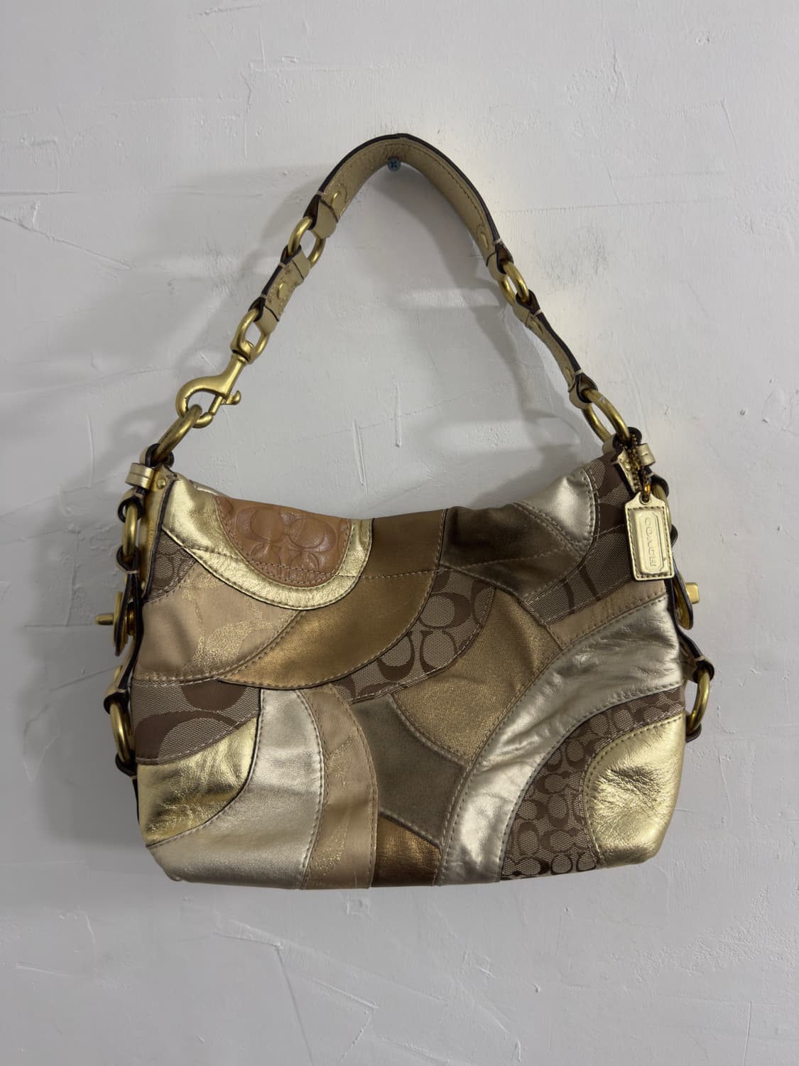 coach 2000s gold patchwork bag 상품이미지1