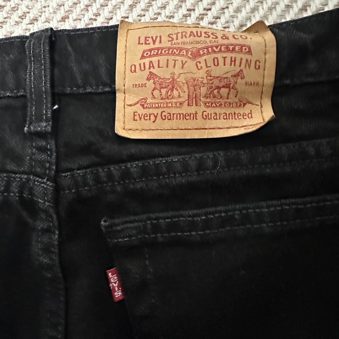 LEVI'S 516 90's canada made black jeans 상품이미지3