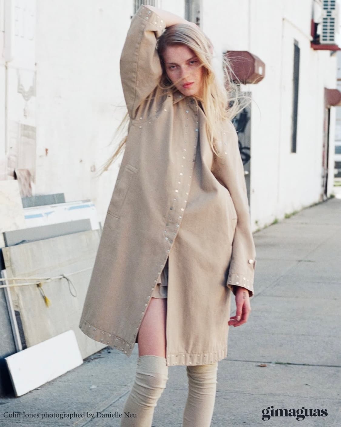 [S,M]기마구아스 Tina 스터드 코트/베이지 상품이미지1