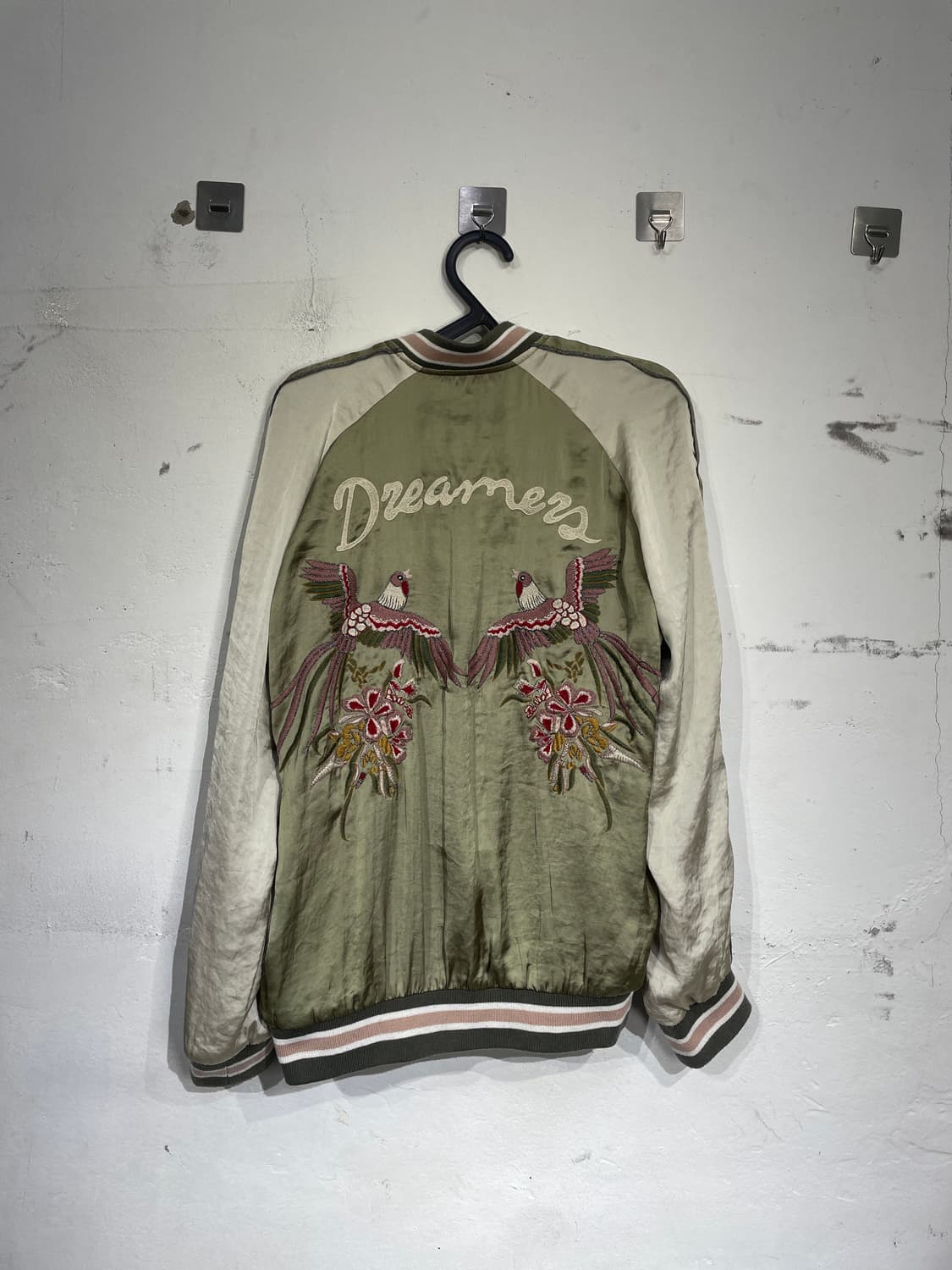 일본빈티지 사틴 자수 스카잔 오리엔탈 스카쟌 M 상품이미지8