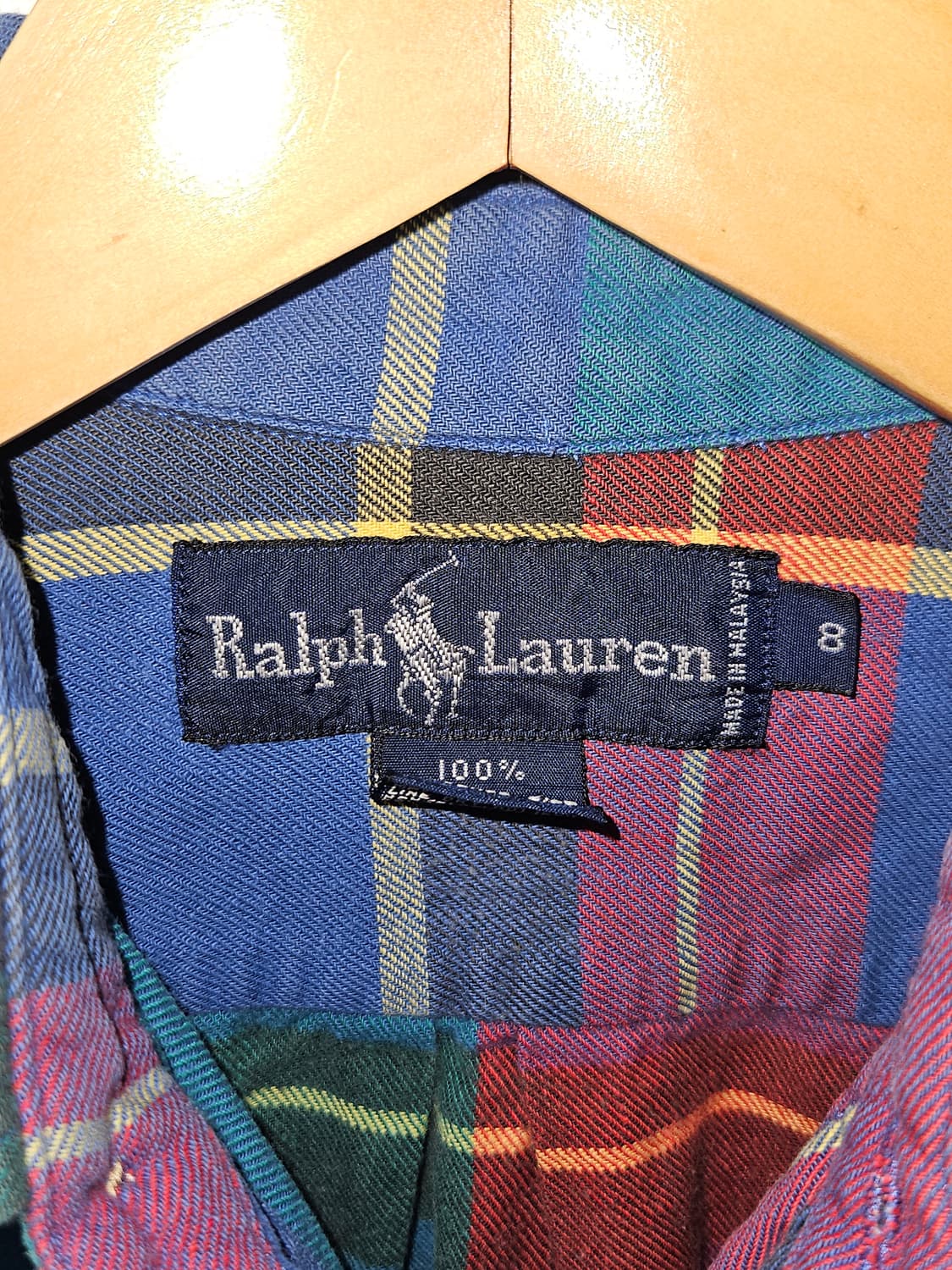 80's 폴로 랄프로렌 플란넬 플레이드 체크 워크셔츠 남방 8 상품이미지4