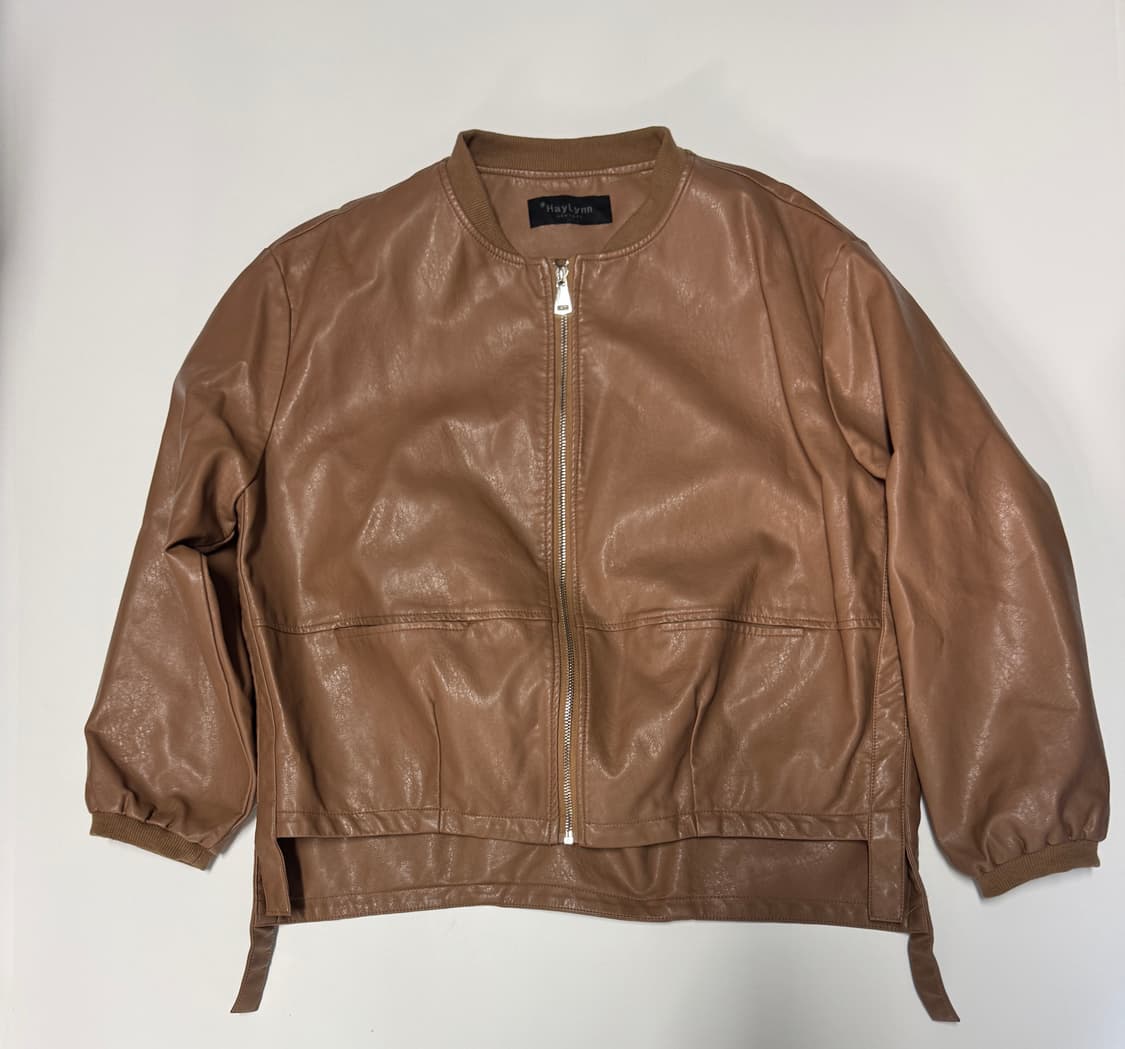 여성 헤이린뉴욕 23년도 페이크 레더 봄버 자켓 F 상품이미지1