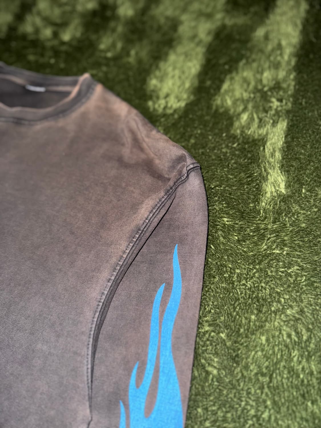 [M] 아웃스탠딩 플레임 그래픽 빈티지 워싱 롱슬리브 상품이미지3