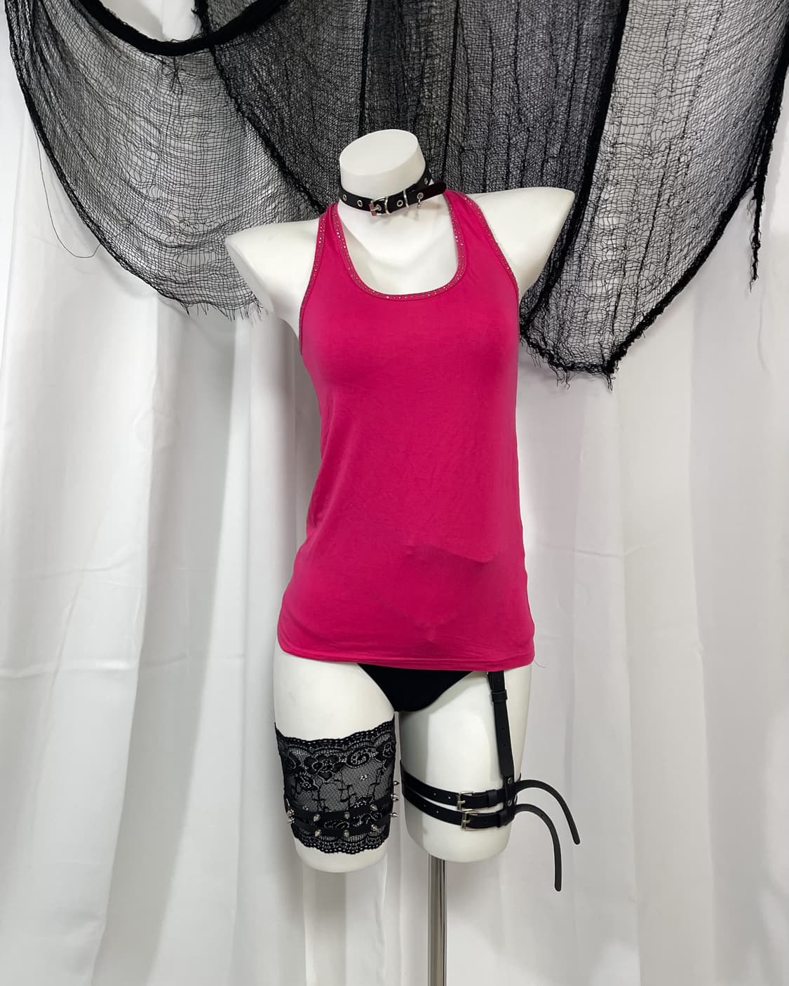 pink cubic sleeveless 상품이미지2